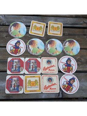 Vintage German Beer Coaster Mat LOT Becks Thurn Und Taxis Lowen Weisse Becks